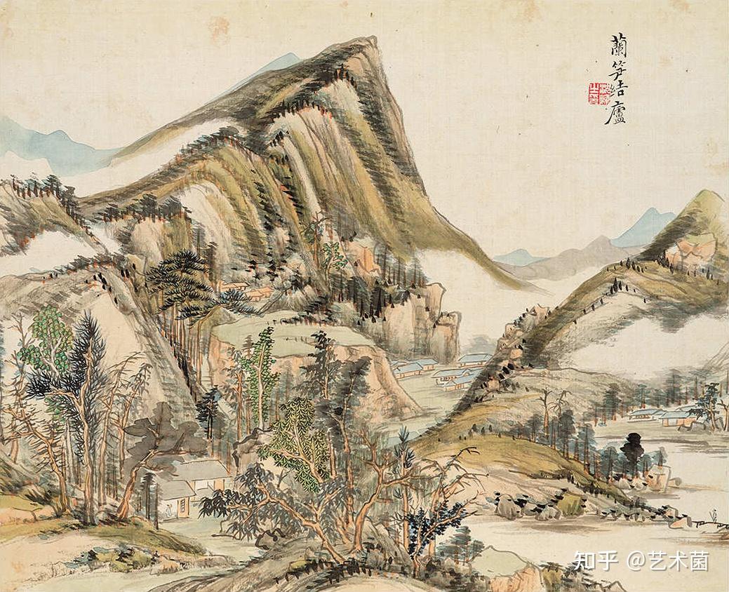 清代画家沈焯山水画托兴言情册