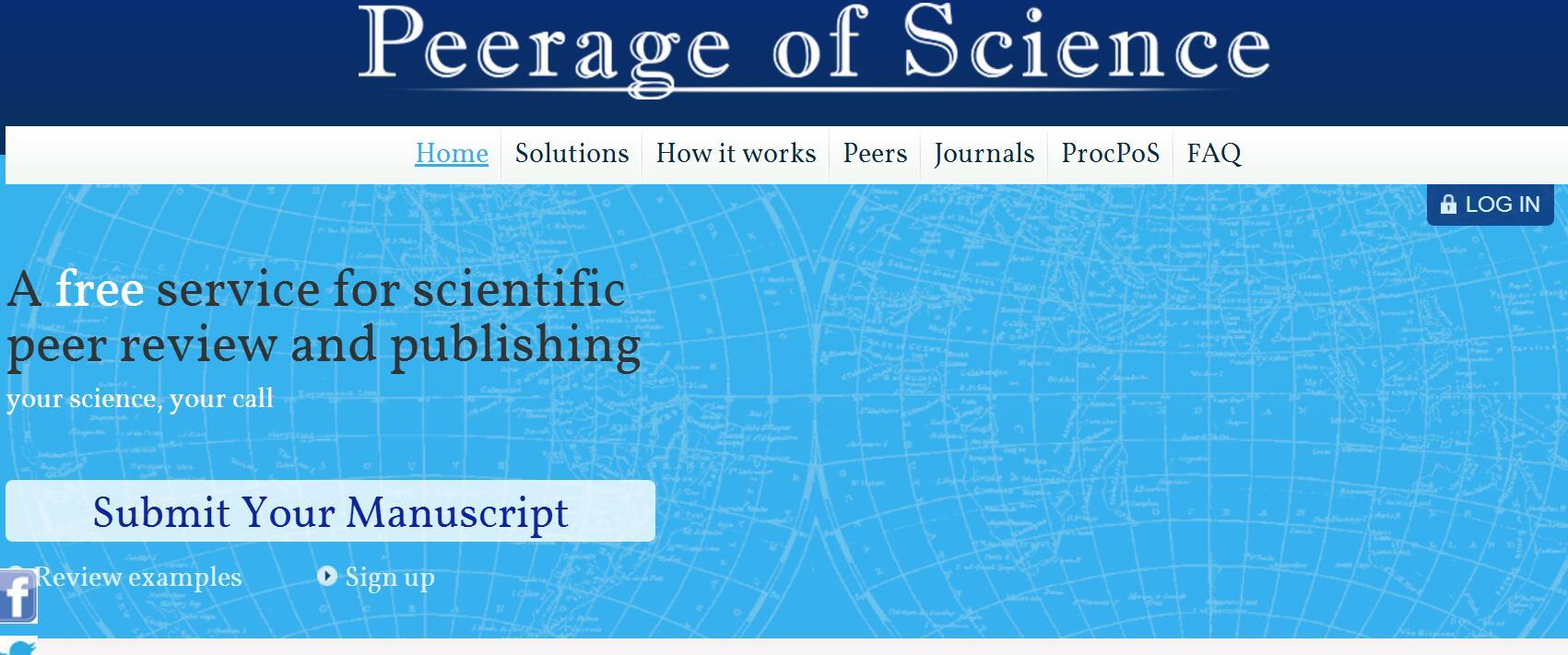 peerage of science是文章发表的新模式,与传统的先投稿后评审的传统