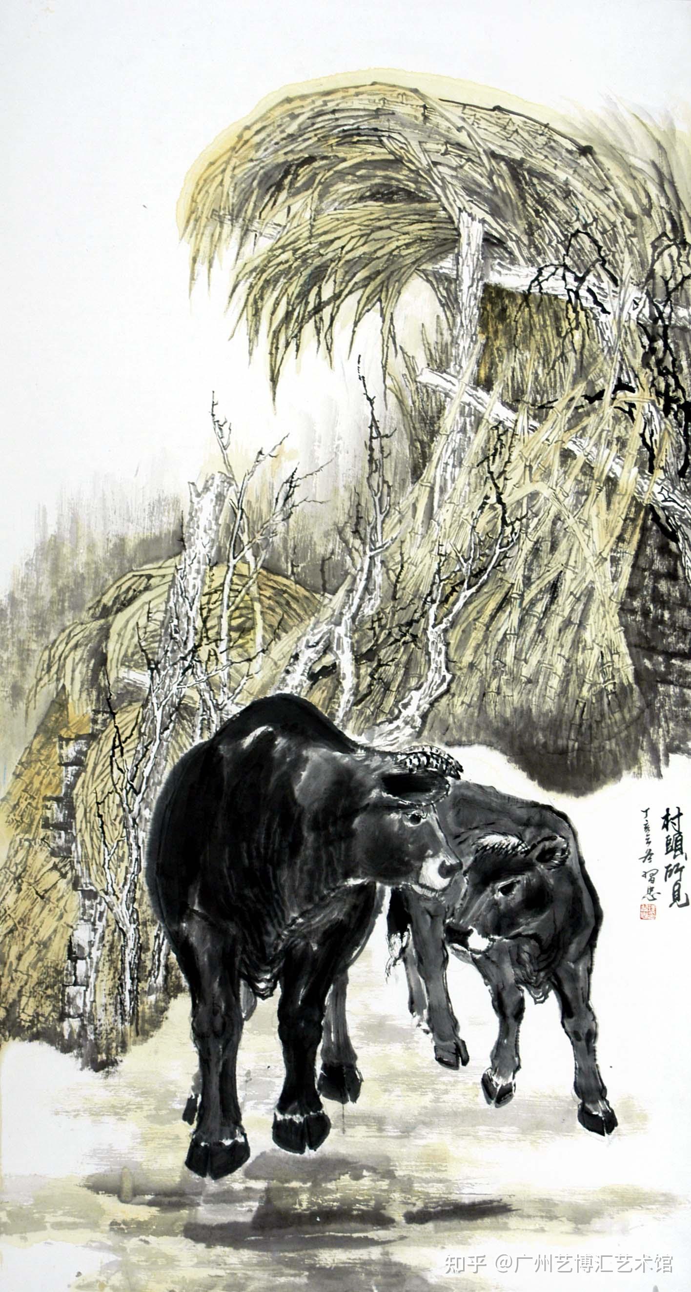《乡间小景》90×136cm 入选全国第七届工笔画展1理习忠生长在豫东