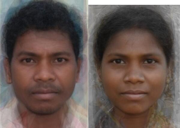 两洋的岛民们:澳大利亚和印度洋,太平洋群岛居民的平均脸