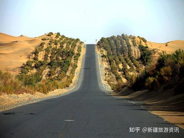 新疆的沙漠公路