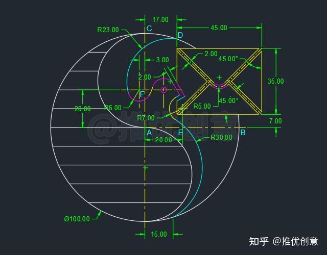 cad这个圆弧怎么画