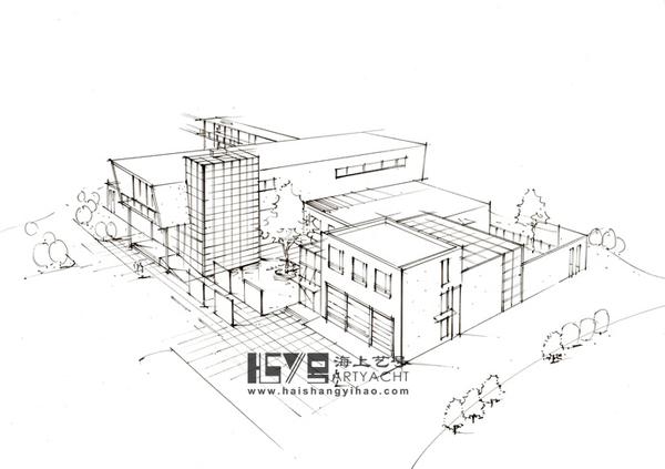 建筑手绘鸟瞰图怎么画?