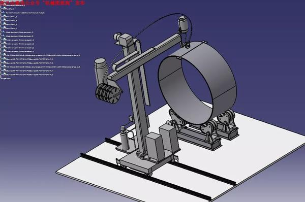 工程机械 大直径圆柱形薄壁件焊接夹具3d模型图纸 stp格式