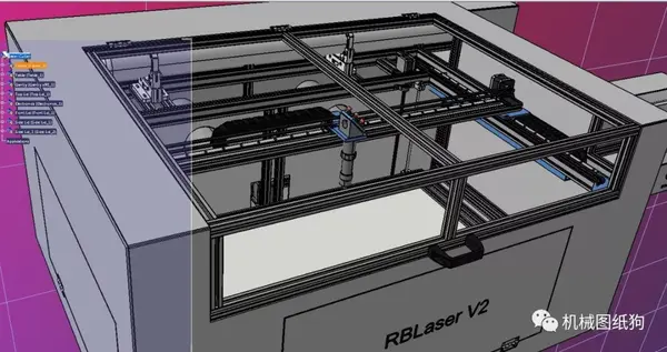 【工程机械】rblaser v2 大型激光切割机3d数模图纸 step格式