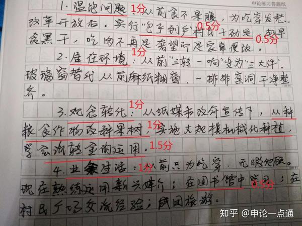 申论作业批改展示归纳概括题怎样答才能拿高分