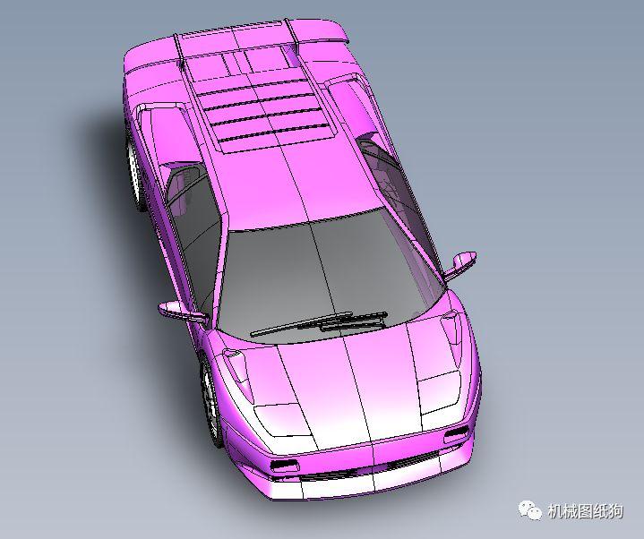 汽车轿车兰博基尼diablo迪亚波罗跑车外壳3d图纸solidworks2014设计