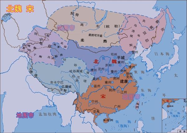 地图上的南北朝(14幅地图)