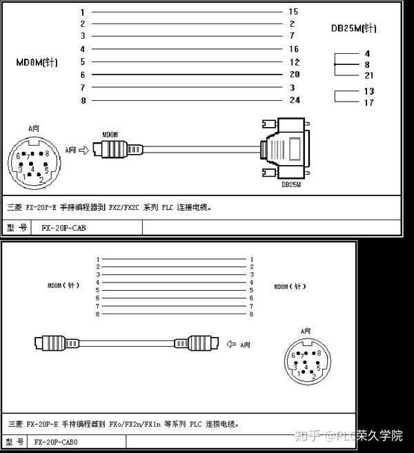 rs232接口的三菱q系列plc编程通讯电缆