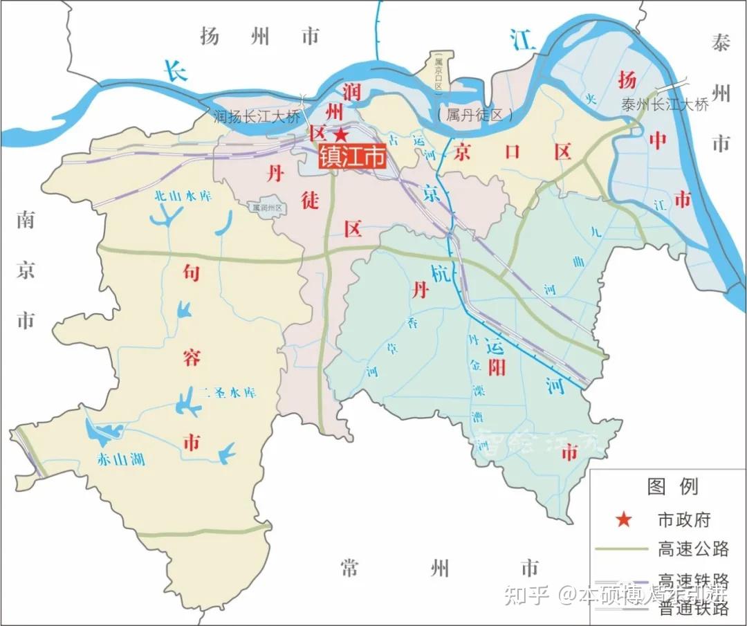 镇江市有3个区,3个县级市.