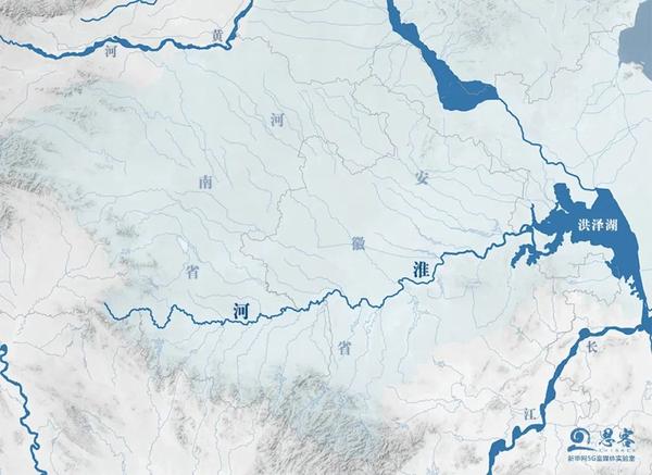 淮河流域水系示意图