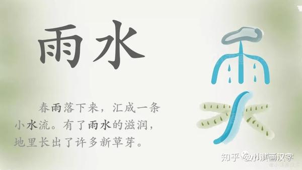 今日"雨水!来说说这个节气的汉字故事