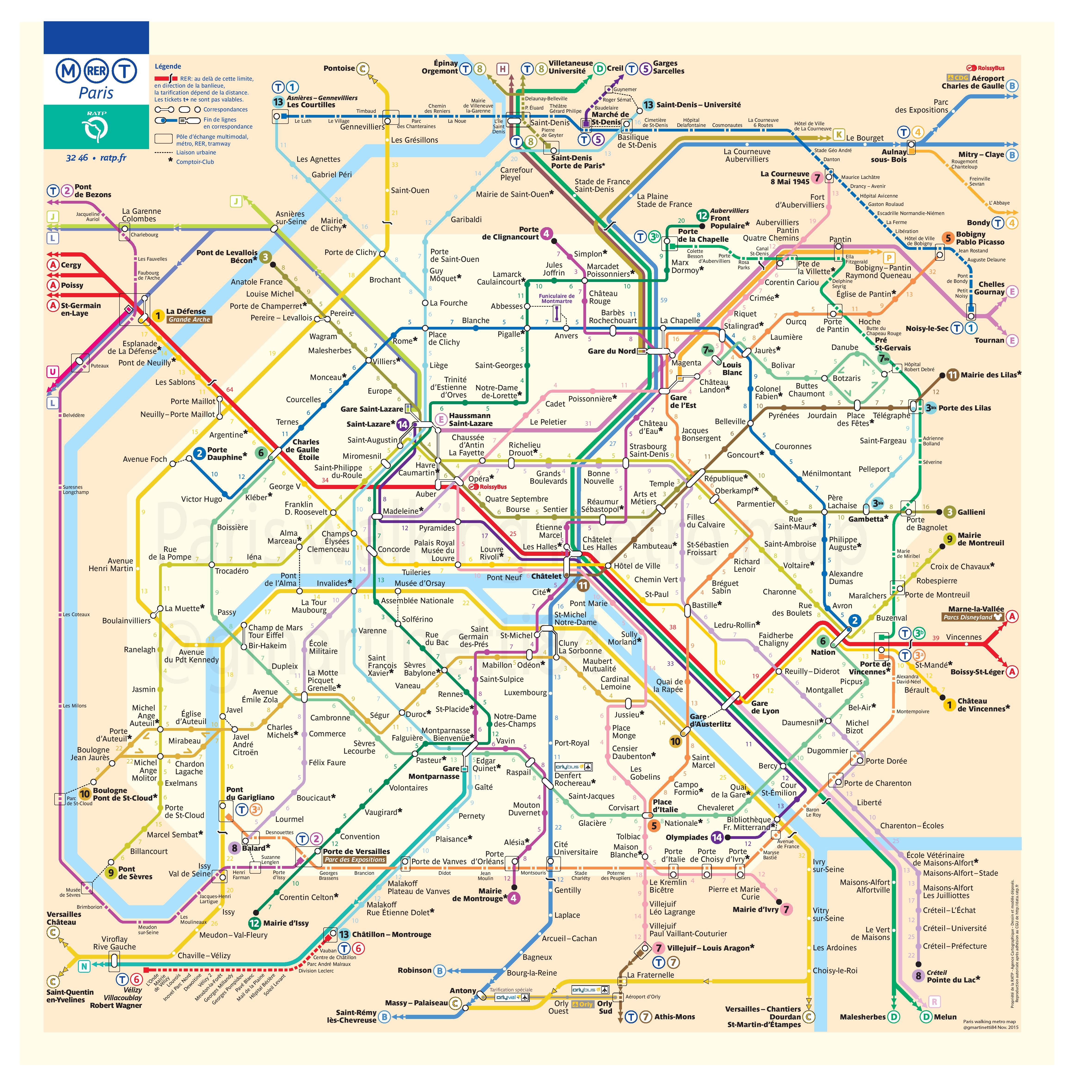 巴黎地铁新地图