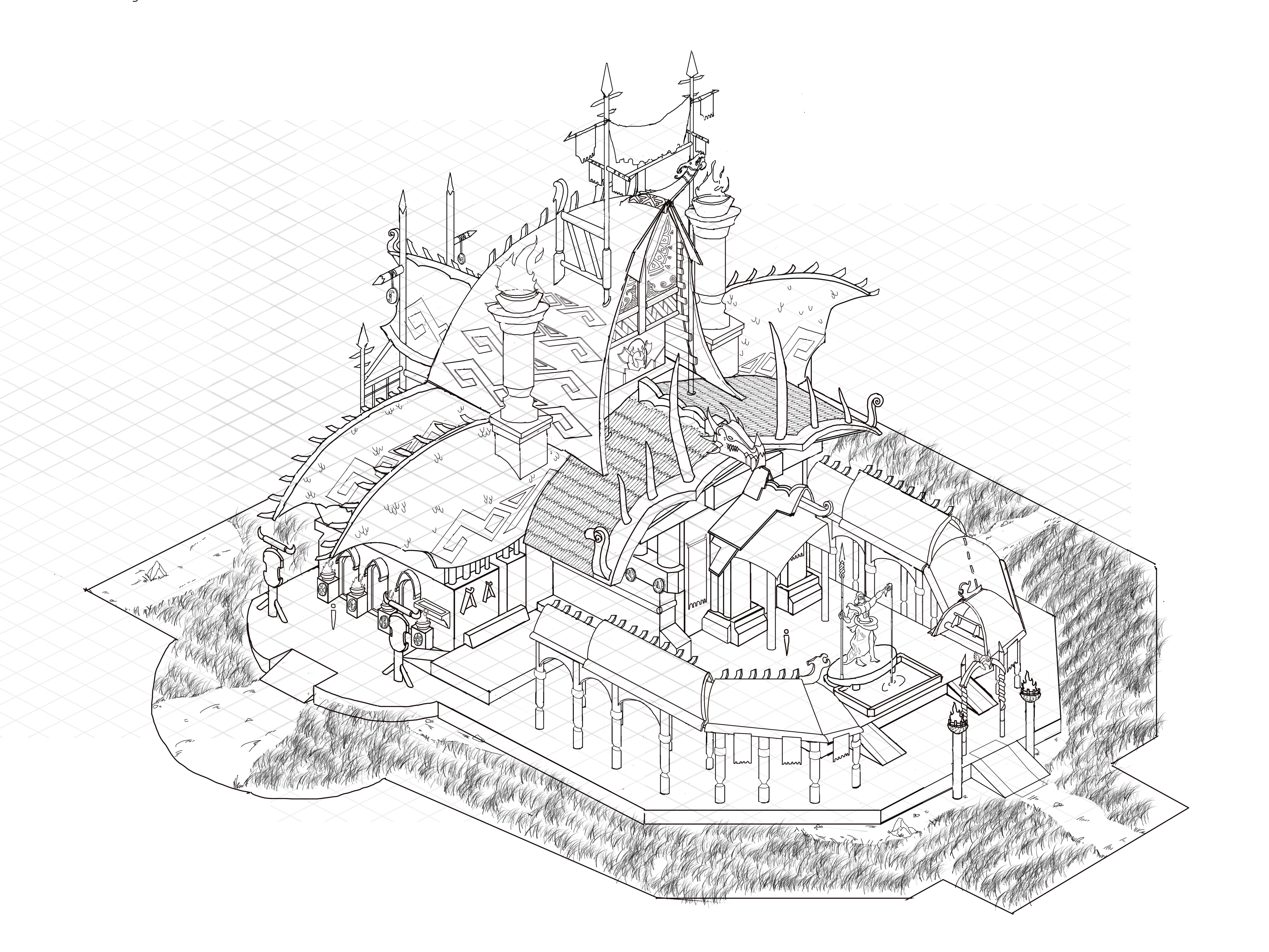 画画的老程 的想法: 学生作品丨场景原画