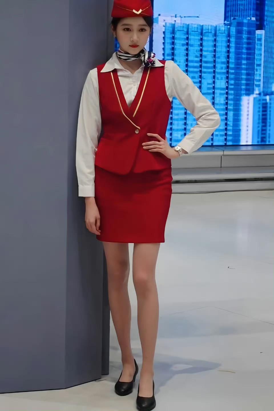 的想法: 关晓彤姐姐的空姐服美照