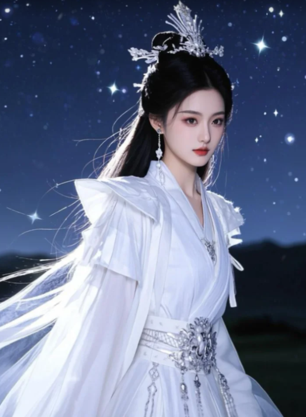 的想法: 月光下的白衣女子