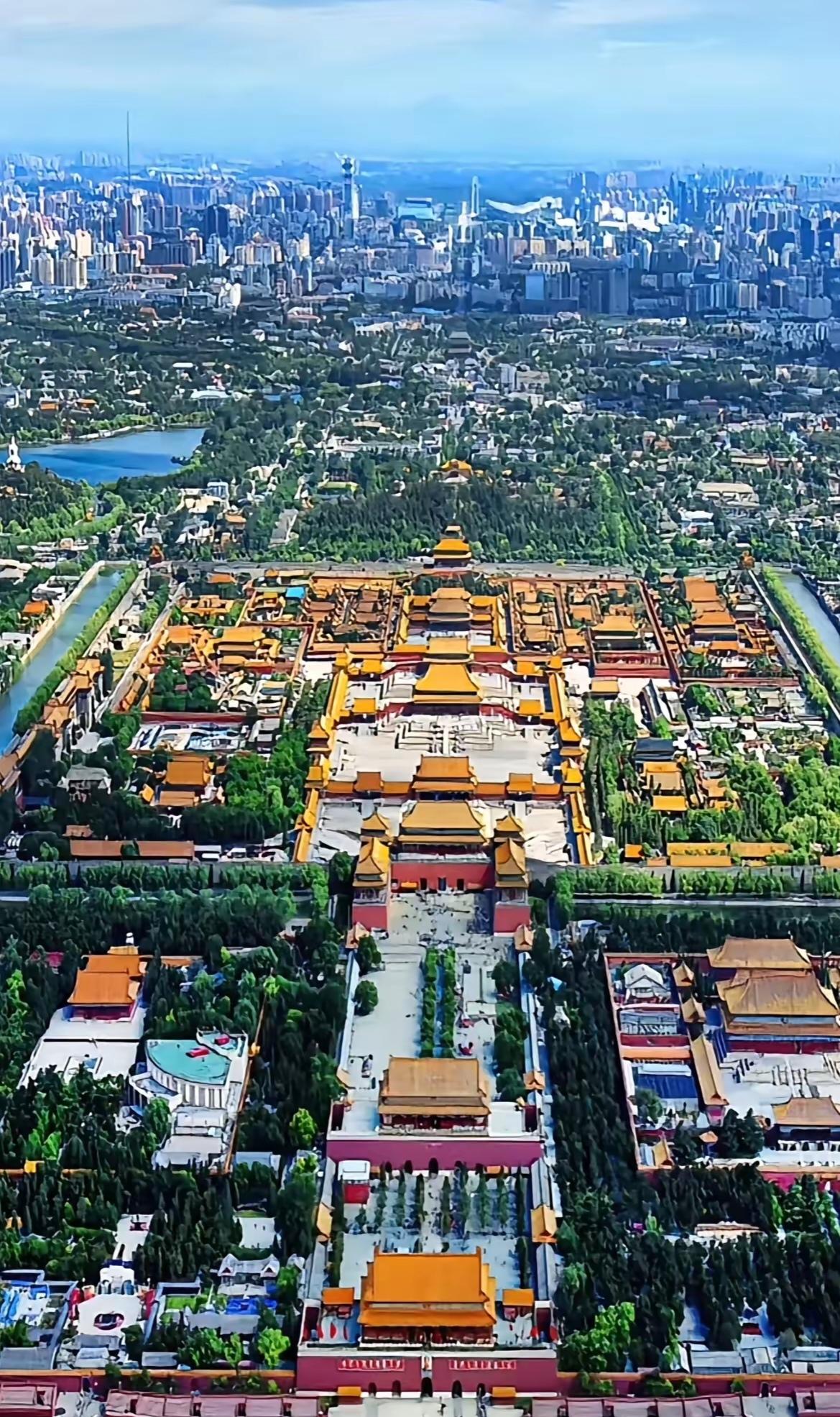 故宫鸟瞰图,确实太震撼了,毫无疑问,故宫是世界最雄