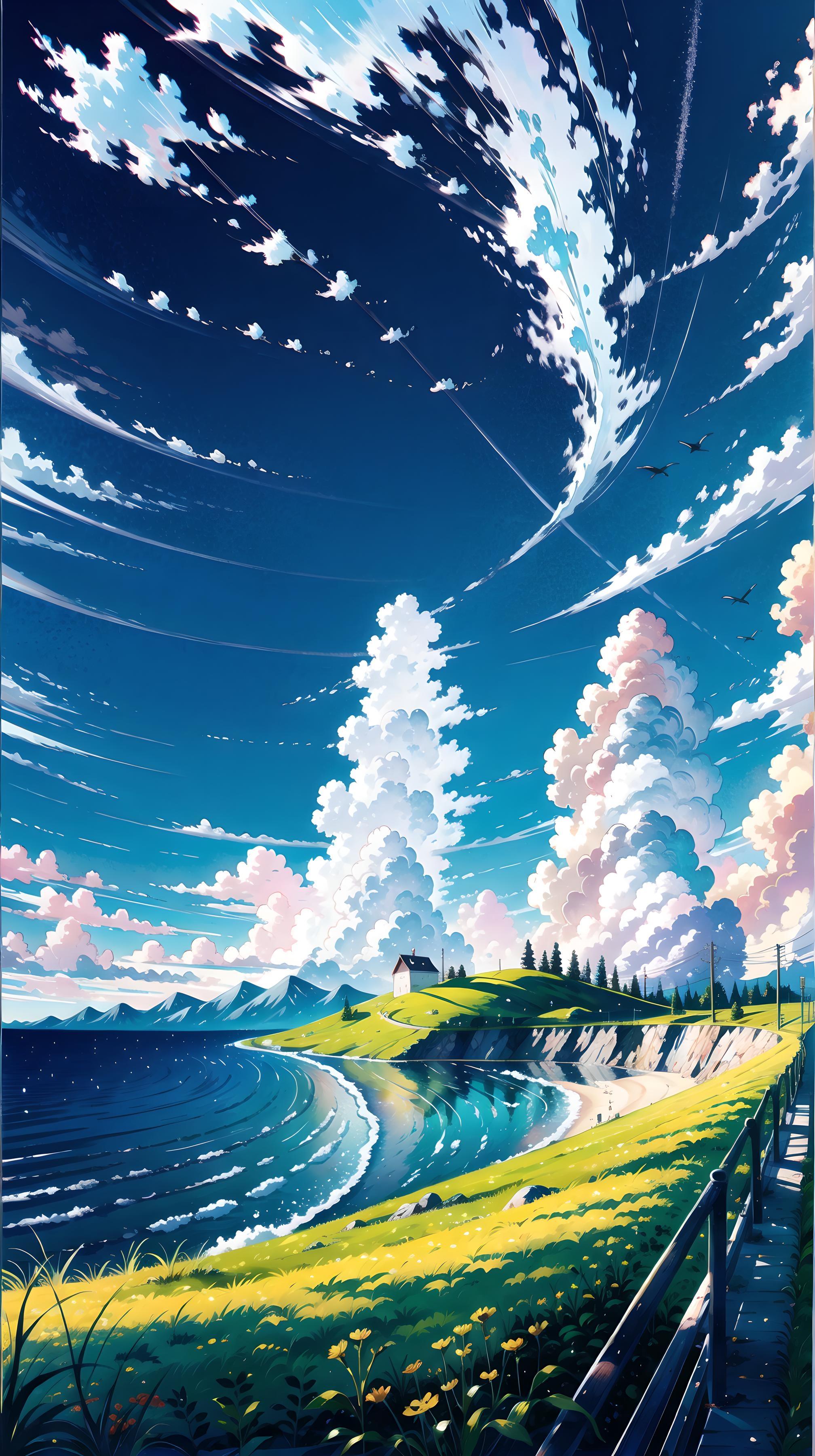 我的生活很奇怪 的想法: 今日份ai绘画壁纸分享 | 一个宁静的夏日黄昏