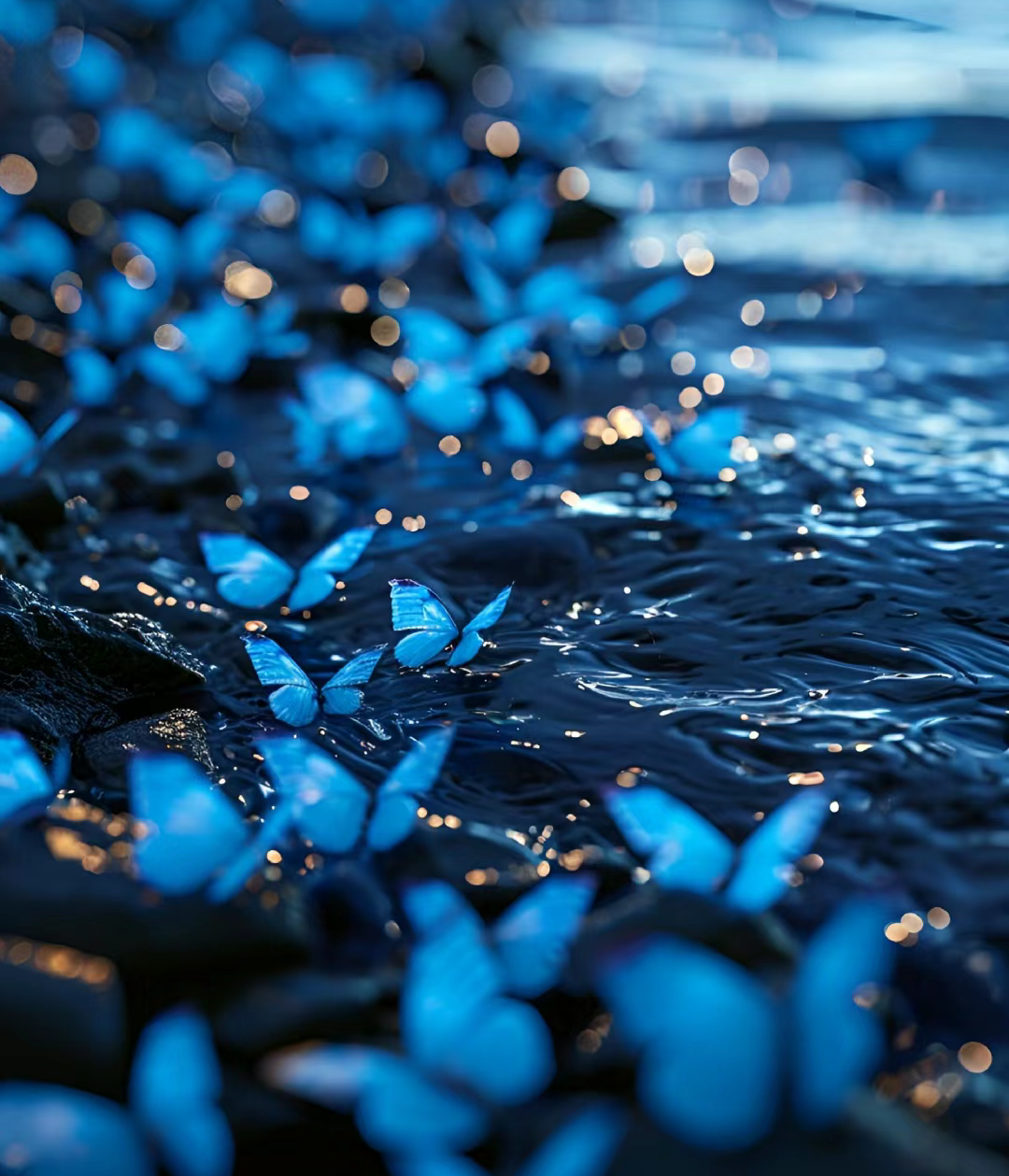 晴晴 的想法: 仙气蓝蝴蝶壁纸壁纸分享
