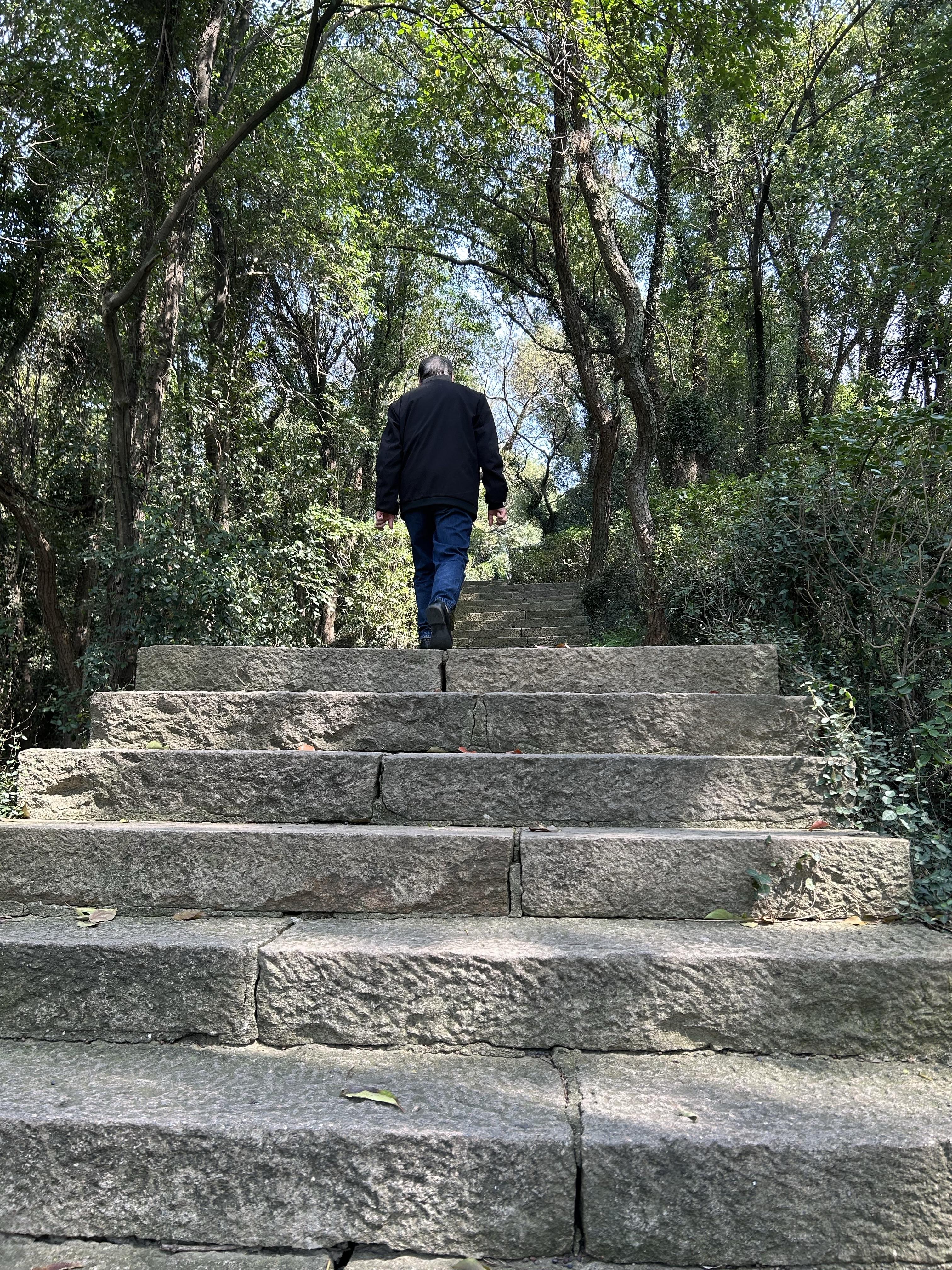 背影 | 周末爬山时遇到的老人家每次爬山都会被身边的爷爷奶拿乔