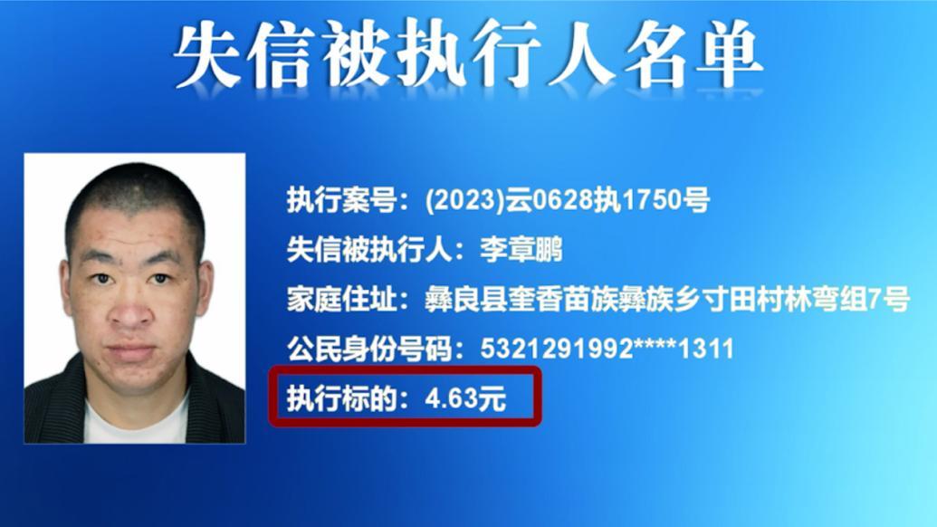 63元被列为"老赖",当地回应称金额单位"搞错了".