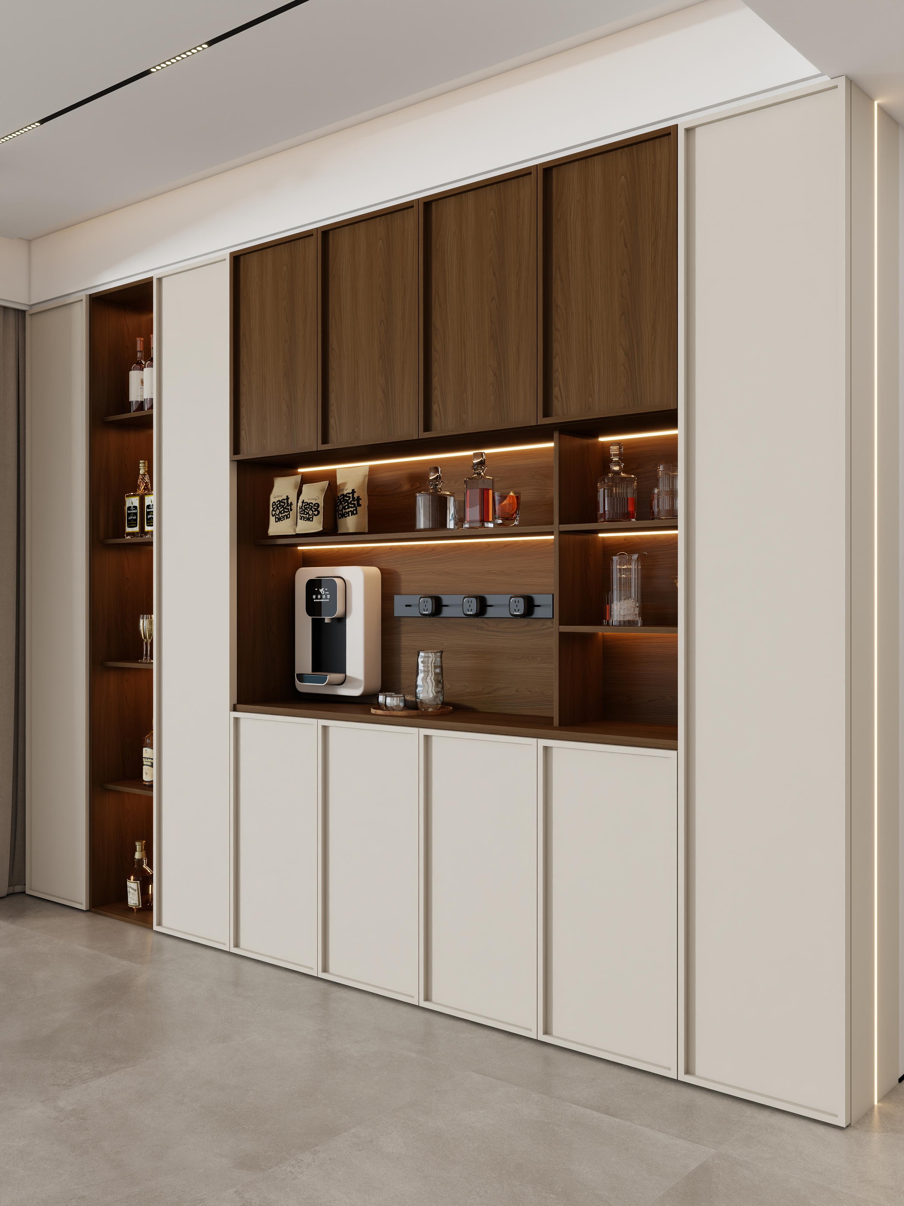 千山板材 的想法: 千山板材2025款同步系列花色科纳金胡桃搭配奶茶白