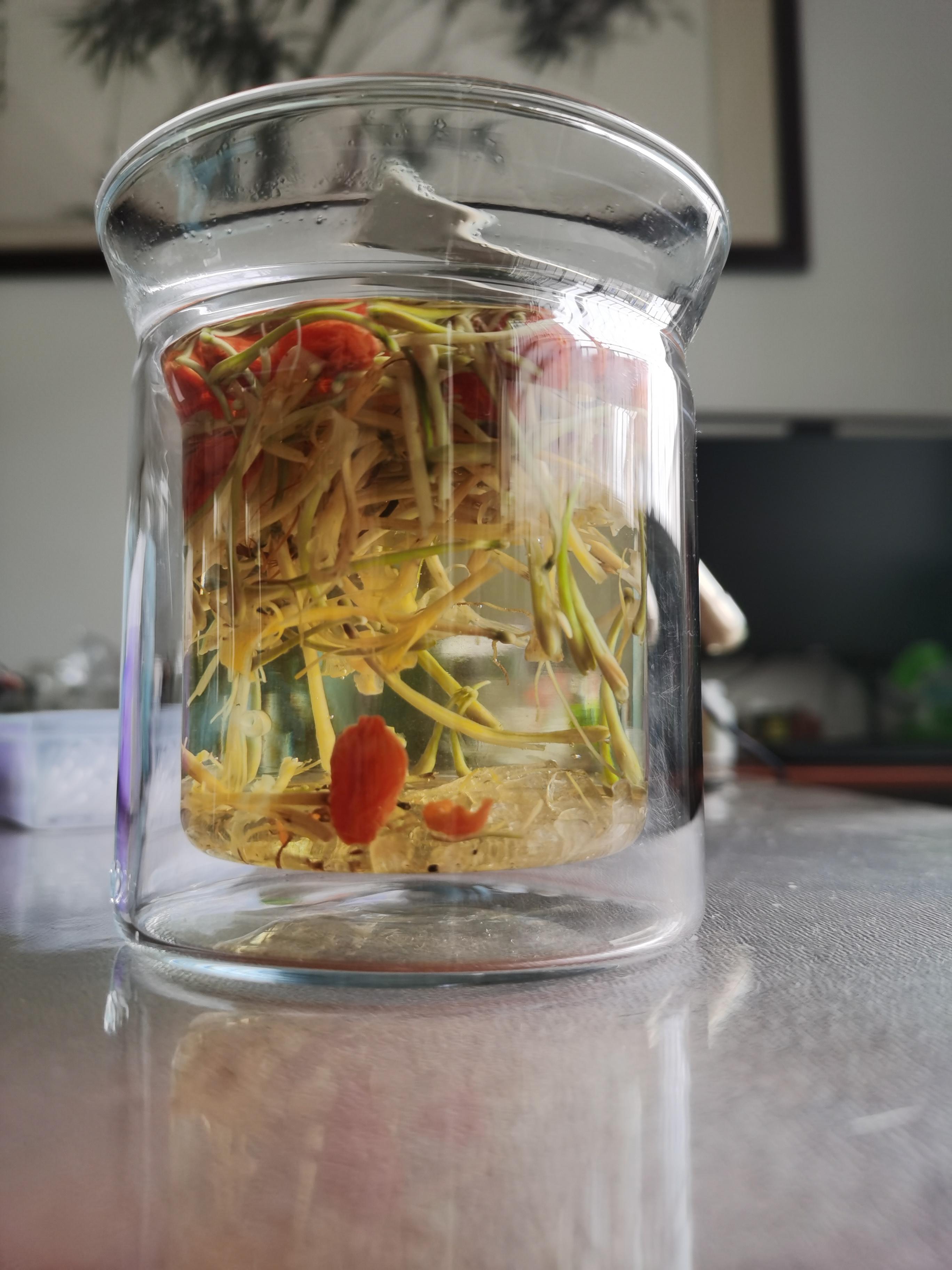 张大嘴龙 的想法: 冰糖金银花枸杞茶 | 93美食名称:自制养生茶 br>