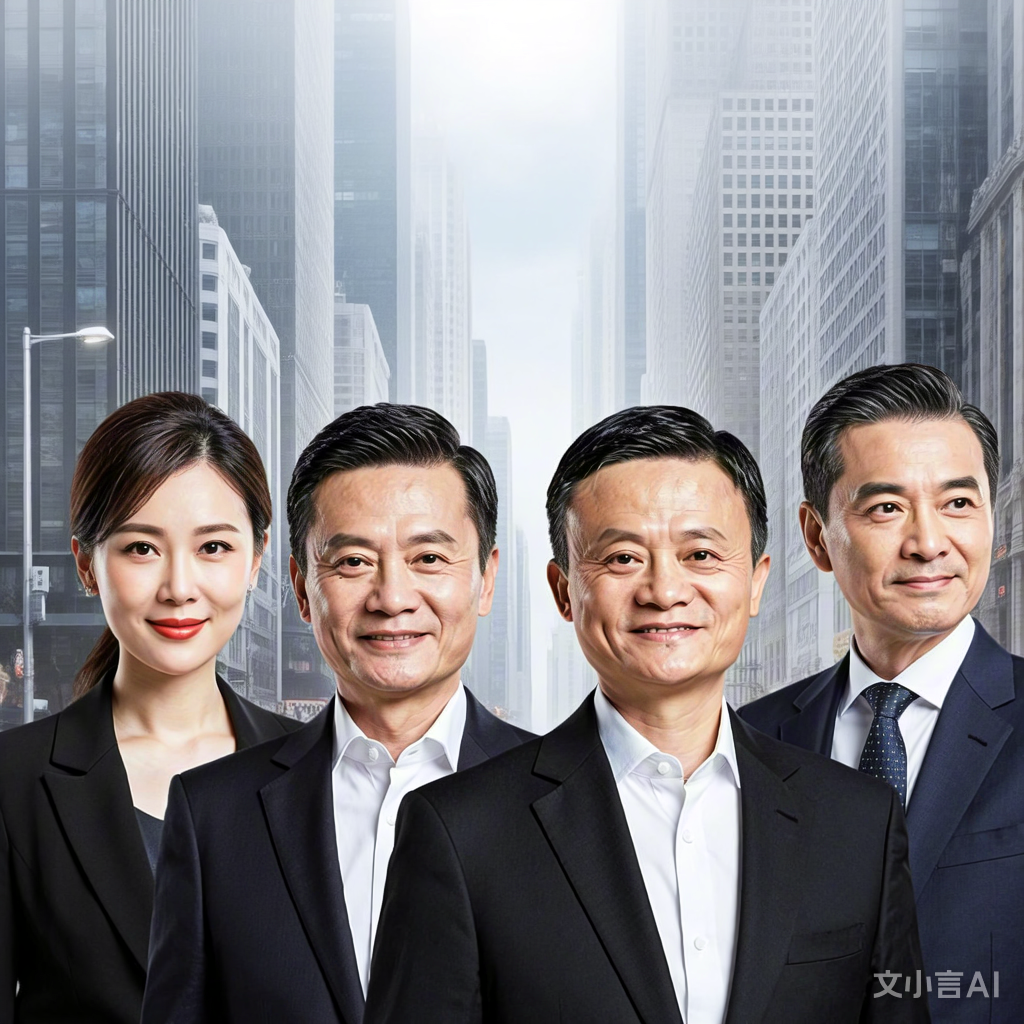大佬合照赣州明星演员团队大家合影四人团队合影造型创业老板四人组