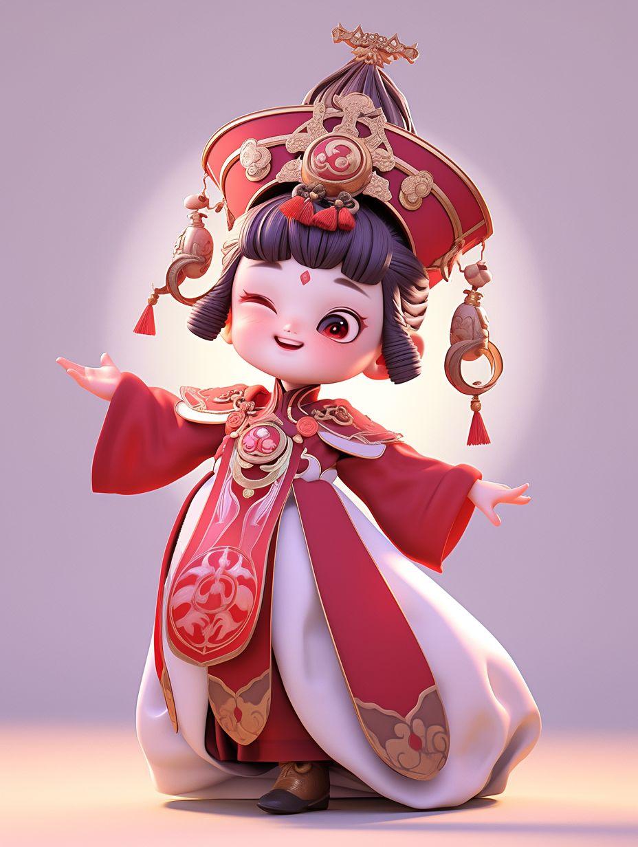 橙萌 的想法: ai绘制3d手办唐朝舞女手办模型7878 | 95创作经验