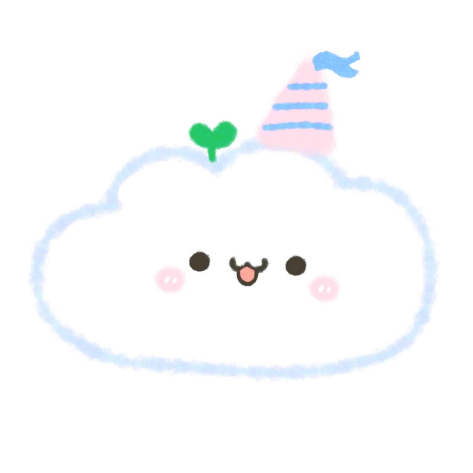 小y和小绿 的想法: 【手绘头像表情包】小云朵团子生日快乐