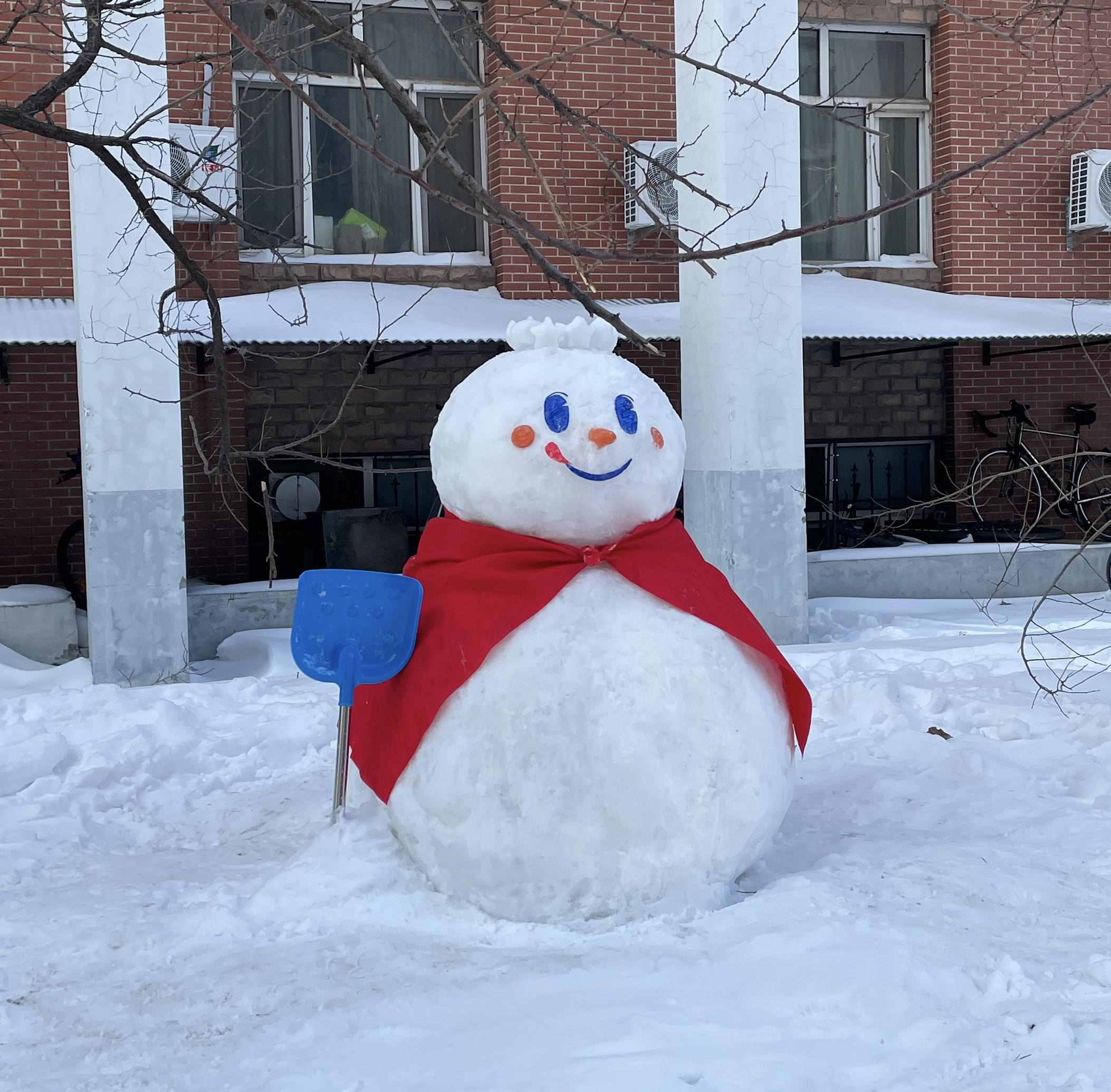 冬天雪人 真实图片