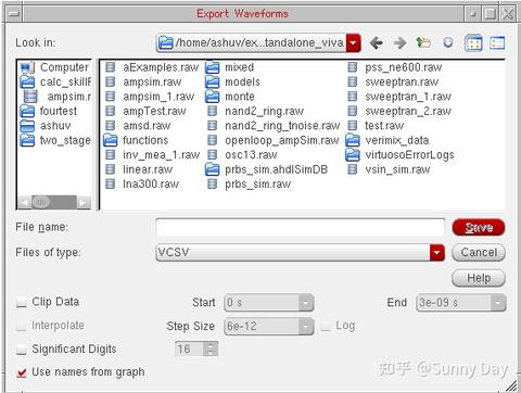 Vcsv Sunny Day 的想法: virtuoso导出仿真数据 tips | virtuoso 得到仿真波形后 可以导出VCSV, Matlab ...