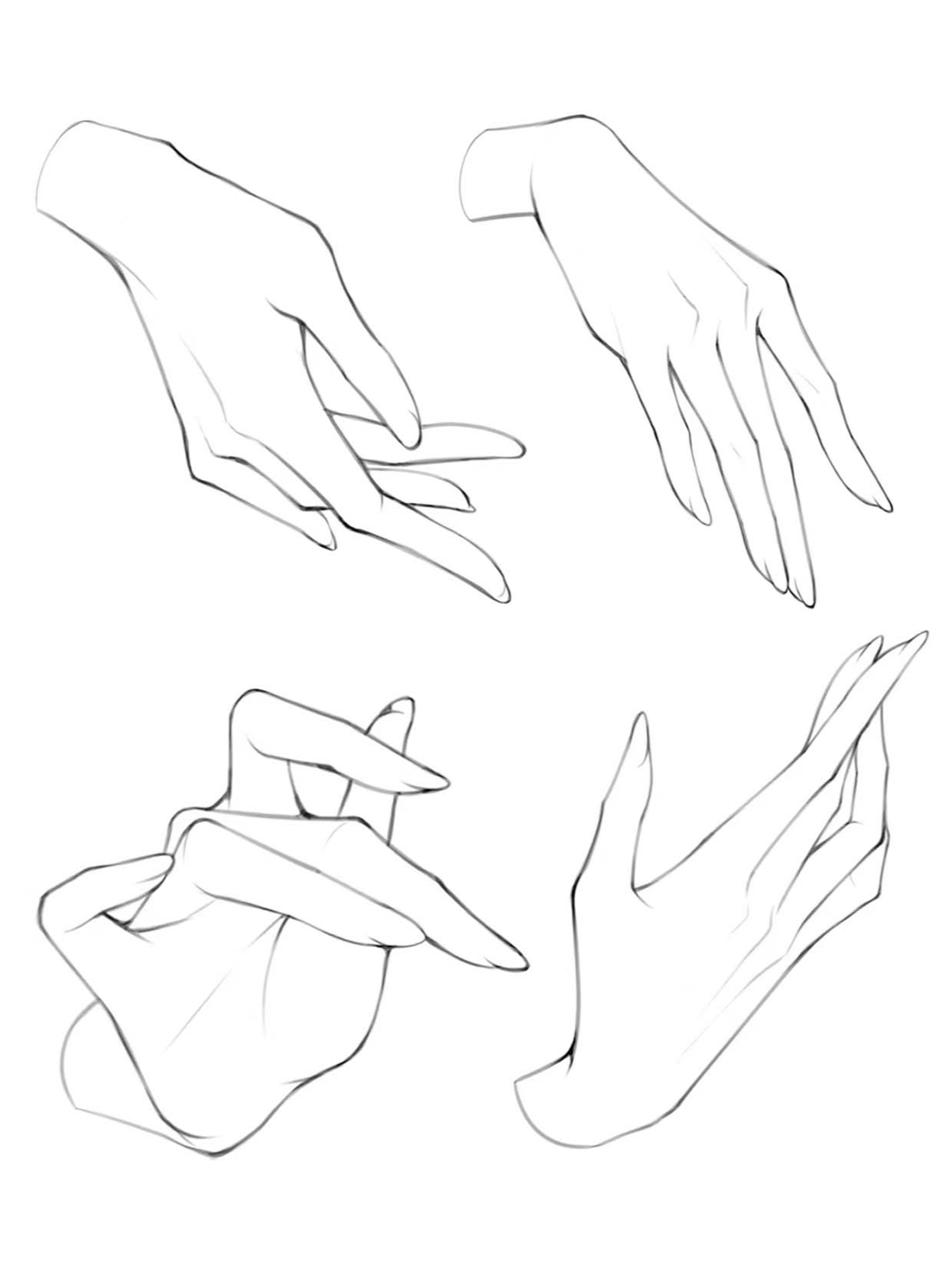 星光闪耀的小画家 的想法: 【素材】三步教你不同角度手部画法