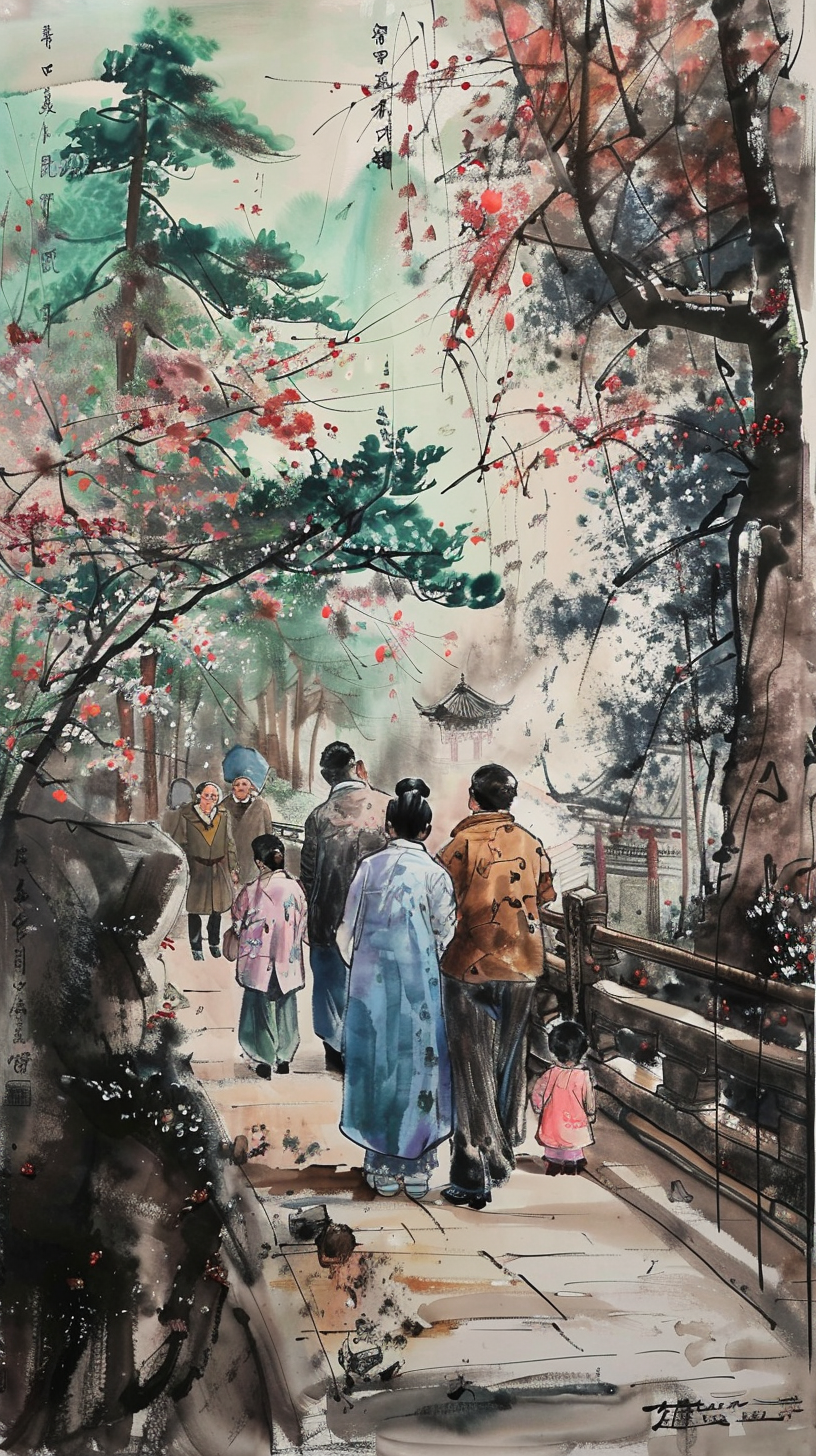 苏建宽 的想法: 如果古人也踏青,想必应是此画风