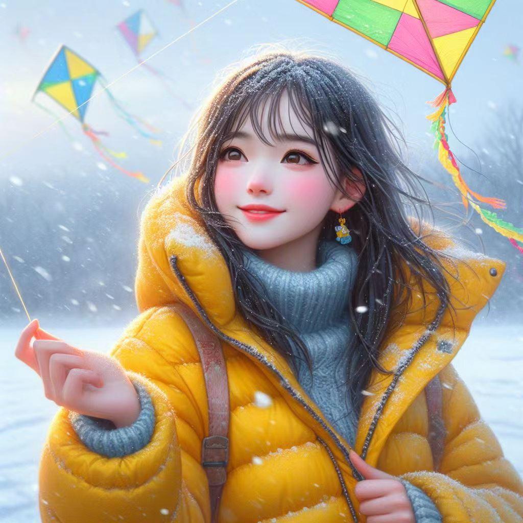 杜子颜 的想法: 少女放风筝