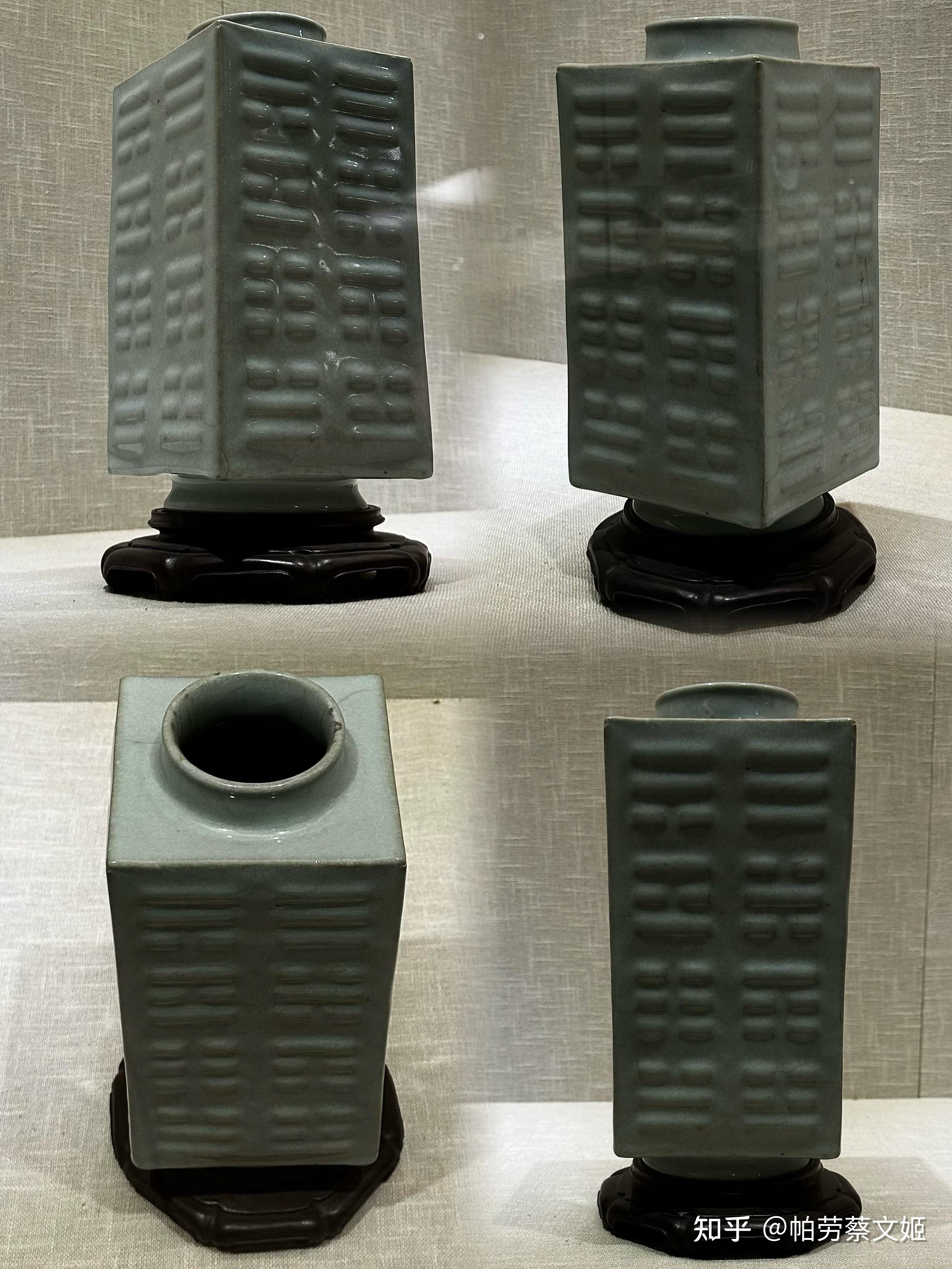 帕劳蔡文姬 的想法: 厦门博物馆镇馆之宝78天青釉八卦纹琮式瓶