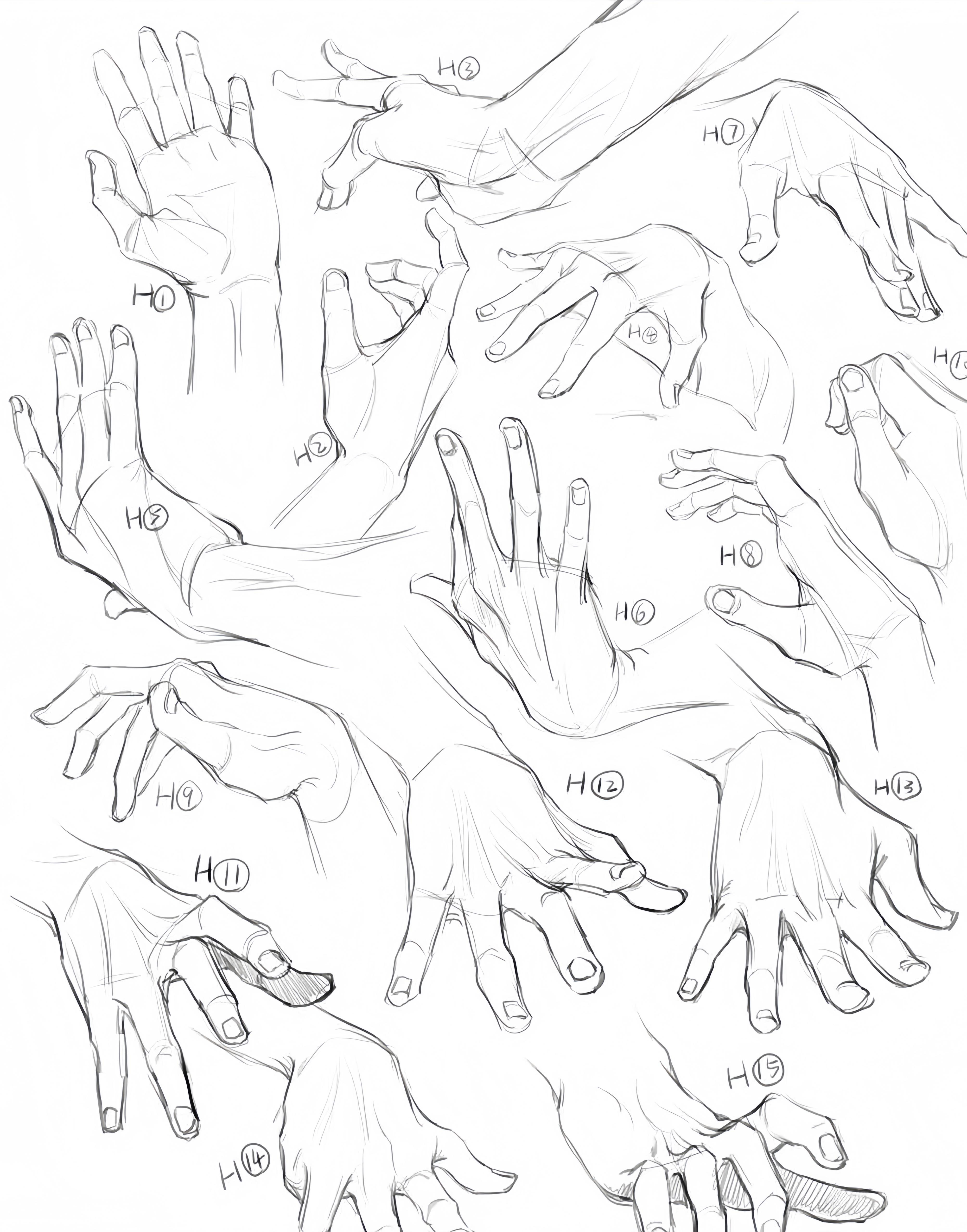 星光闪耀的小画家 的想法: 【素材】收藏丨手部动态参考