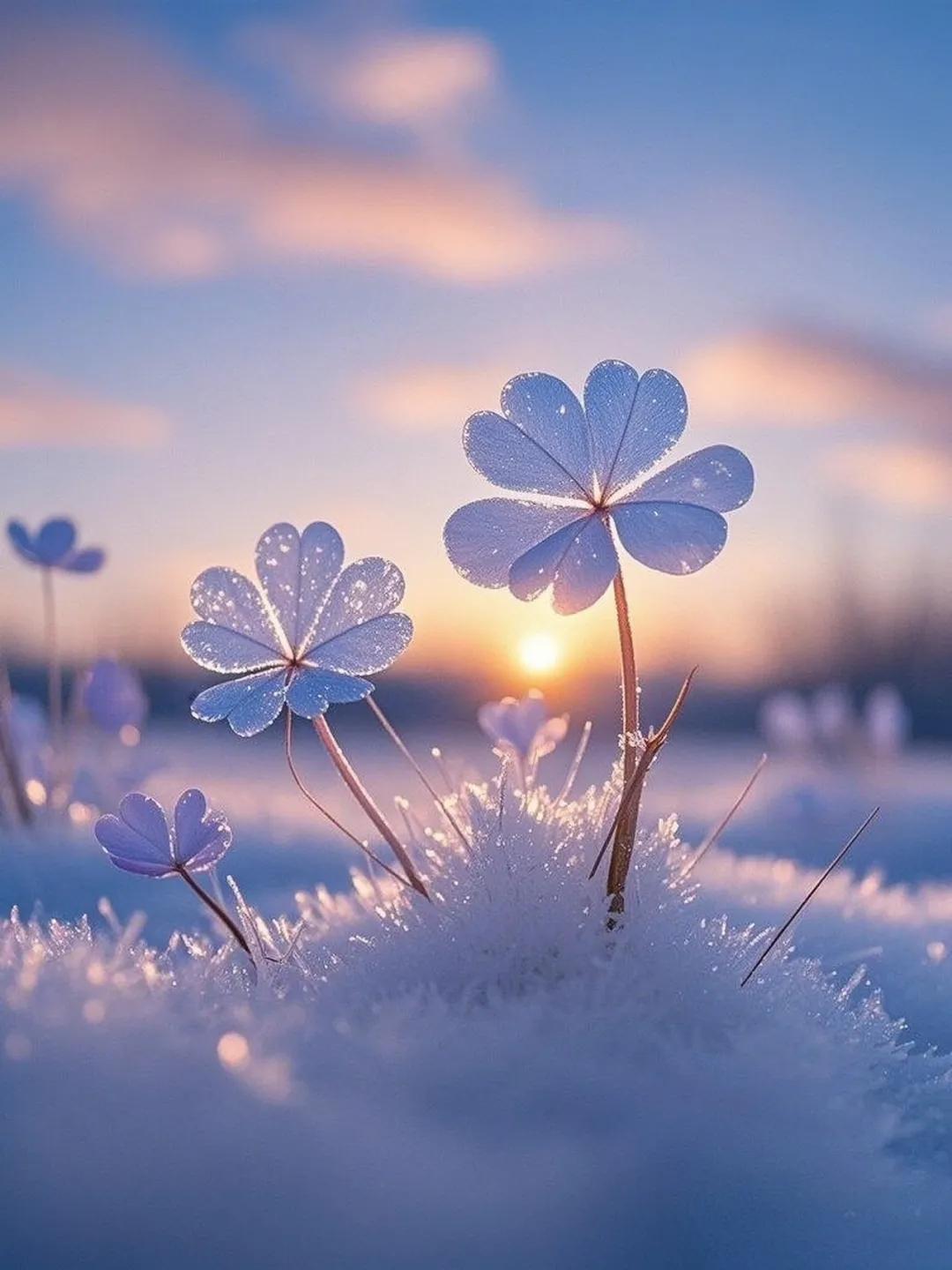 沐浴阳光 的想法: 冬日暖阳下,红玫瑰与白雪共舞,唯美动人