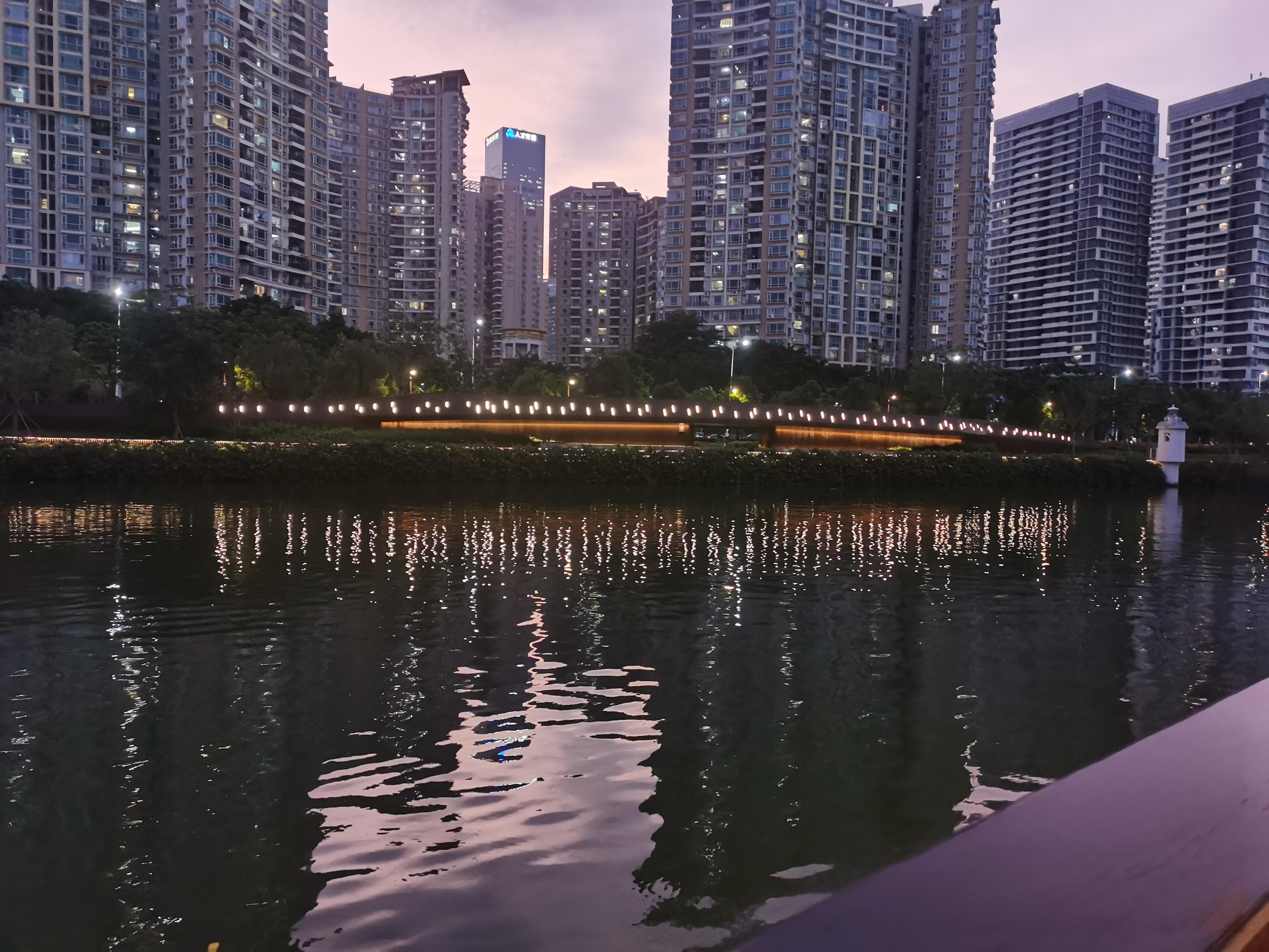 大沙河夜景 | 下班来大沙河跑步,风景特别好,以后多来走走,心情都变好