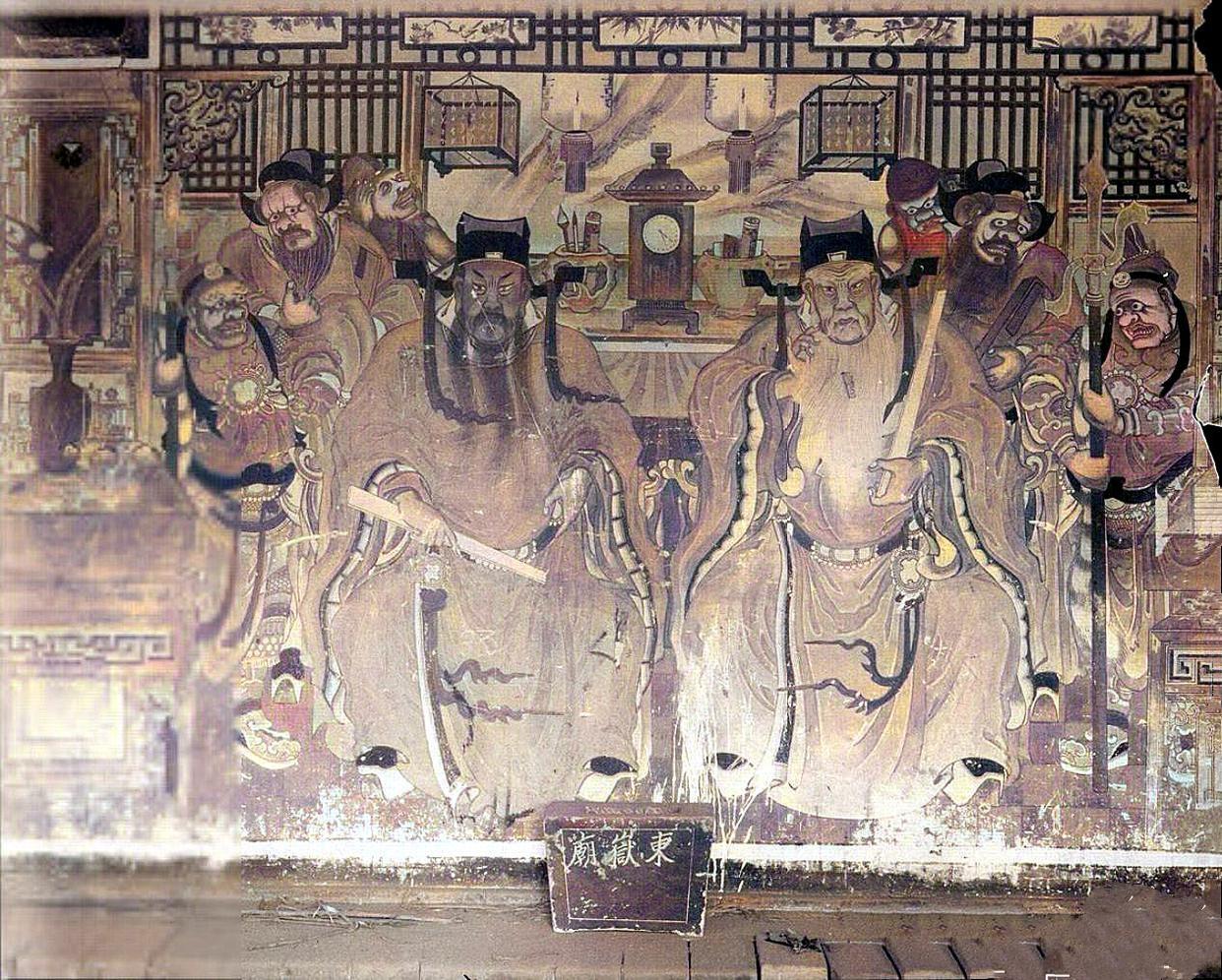 竹林墨客一大侠 的想法: 竹林墨客:河北老照片之定州东岳庙壁画古代的东岳庙里,常常有大量的壁画,有些是在正殿和后殿的东西山墙上,有些是在东西 ...