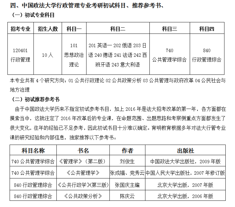 中国政法大学行政管理专业考研,难不难?有没有