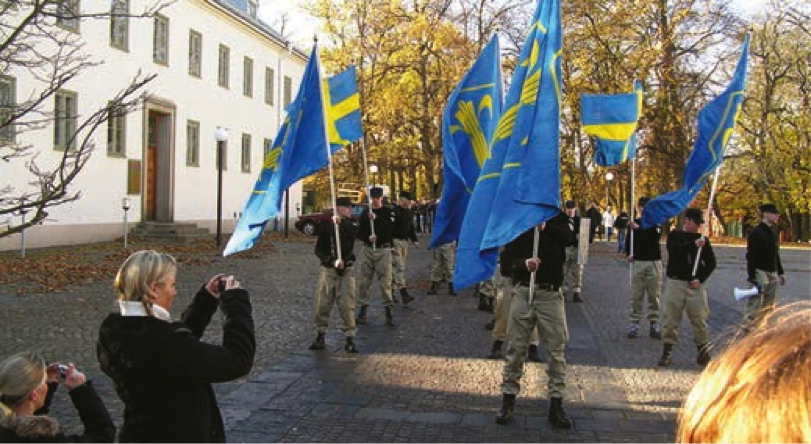 2005年,在瑞典林雪平(link02ping)举行的新纳粹集会弗雷德里克松黑