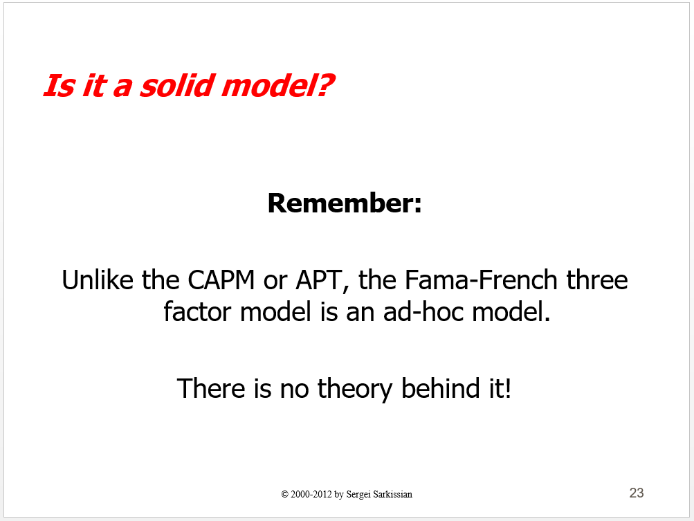 Fama和French的三因素模型有哪些局限性或不