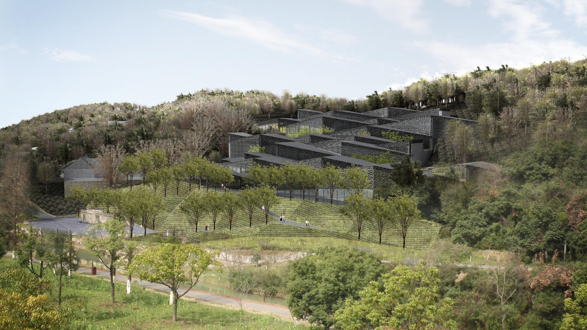 (象山中国美院美术馆,中国,隈研吾) 三    形.