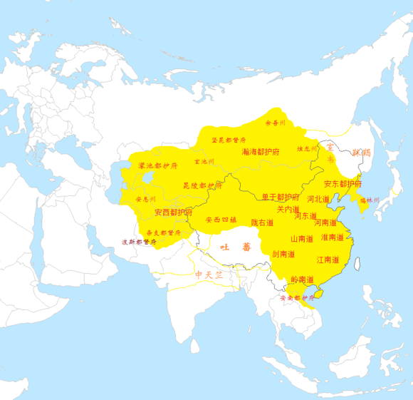 唐朝中亚地图图片