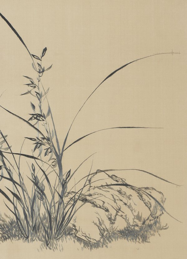 始自子称王者香空谷幽兰天下芳兰石图