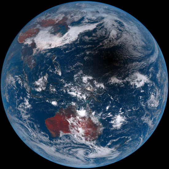 向日葵8号照片中 1月9日上午11时澳大利亚上