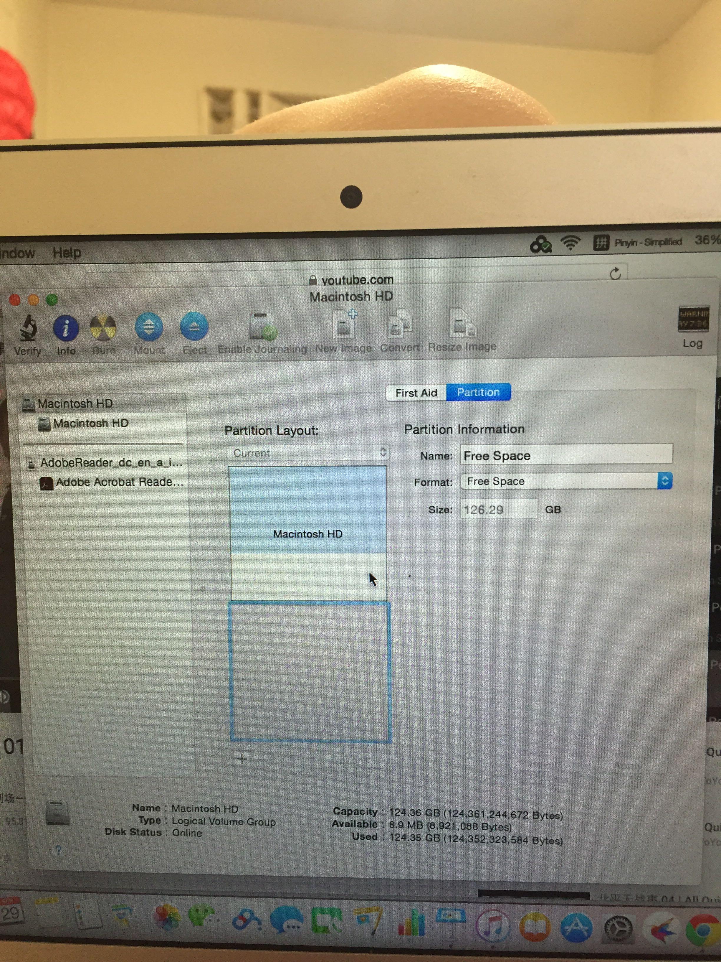 有没有人知道 这个情况怎么把mac磁盘分区合