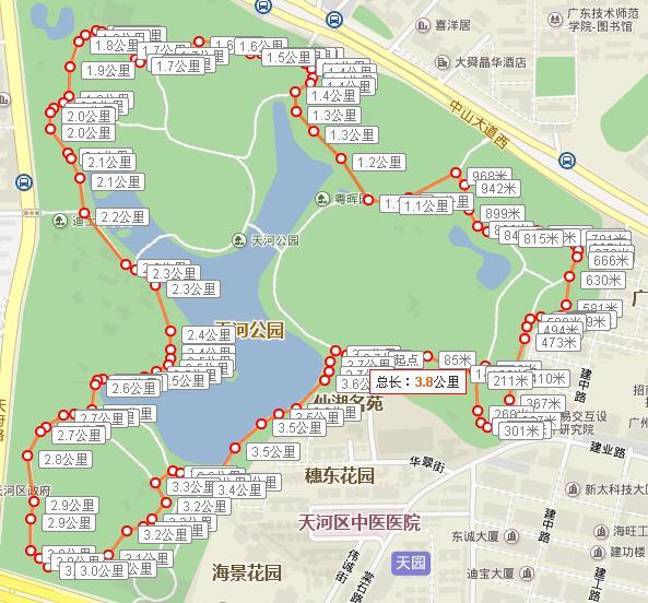 广州天河公园位置地图图片