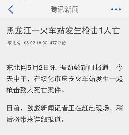 如何评价「庆安火车站疑似抢枪者被击毙?